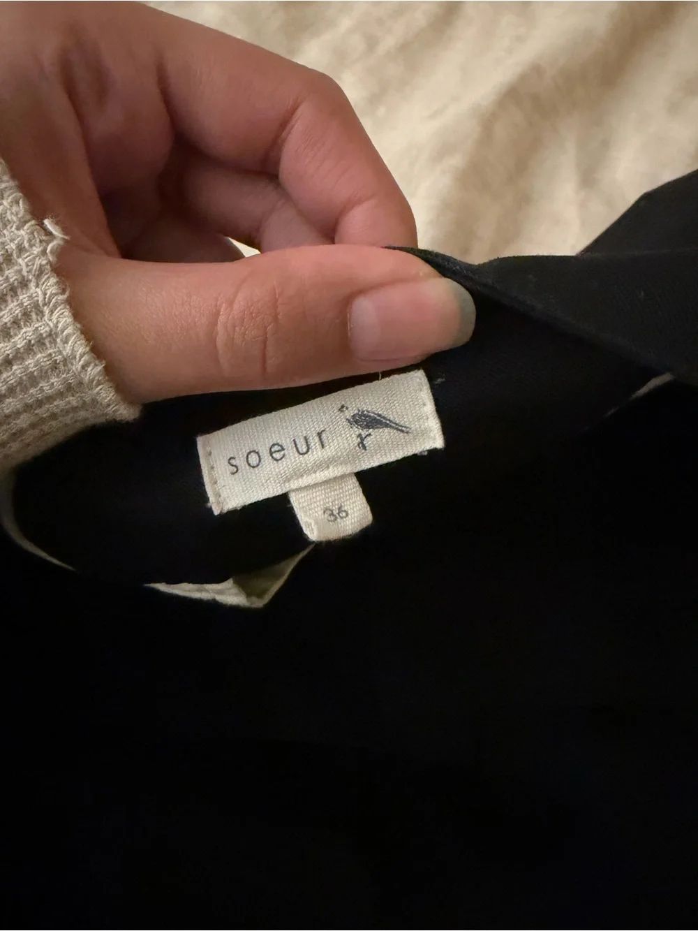 soeur “Dude” Black High-Waist Sailor Button Trousers